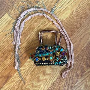 Beaded Hand Bag with Beaded Sash